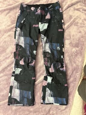 Burton Ski/Snowboard Pants - Black/Purple/Pink - Size L